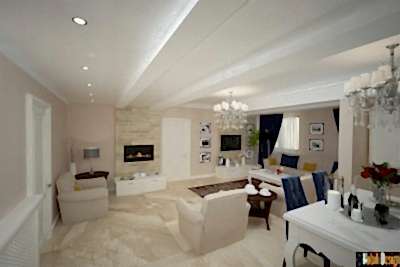 Interior modern classical design house in Istanbul