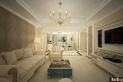 Luxury classic apartment interior design