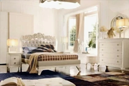 Classic luxury bedroom furniture Amelie White Collection