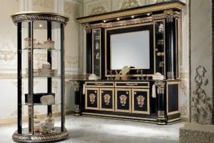 Gold Hand-painted Italian Bathroom Furniture